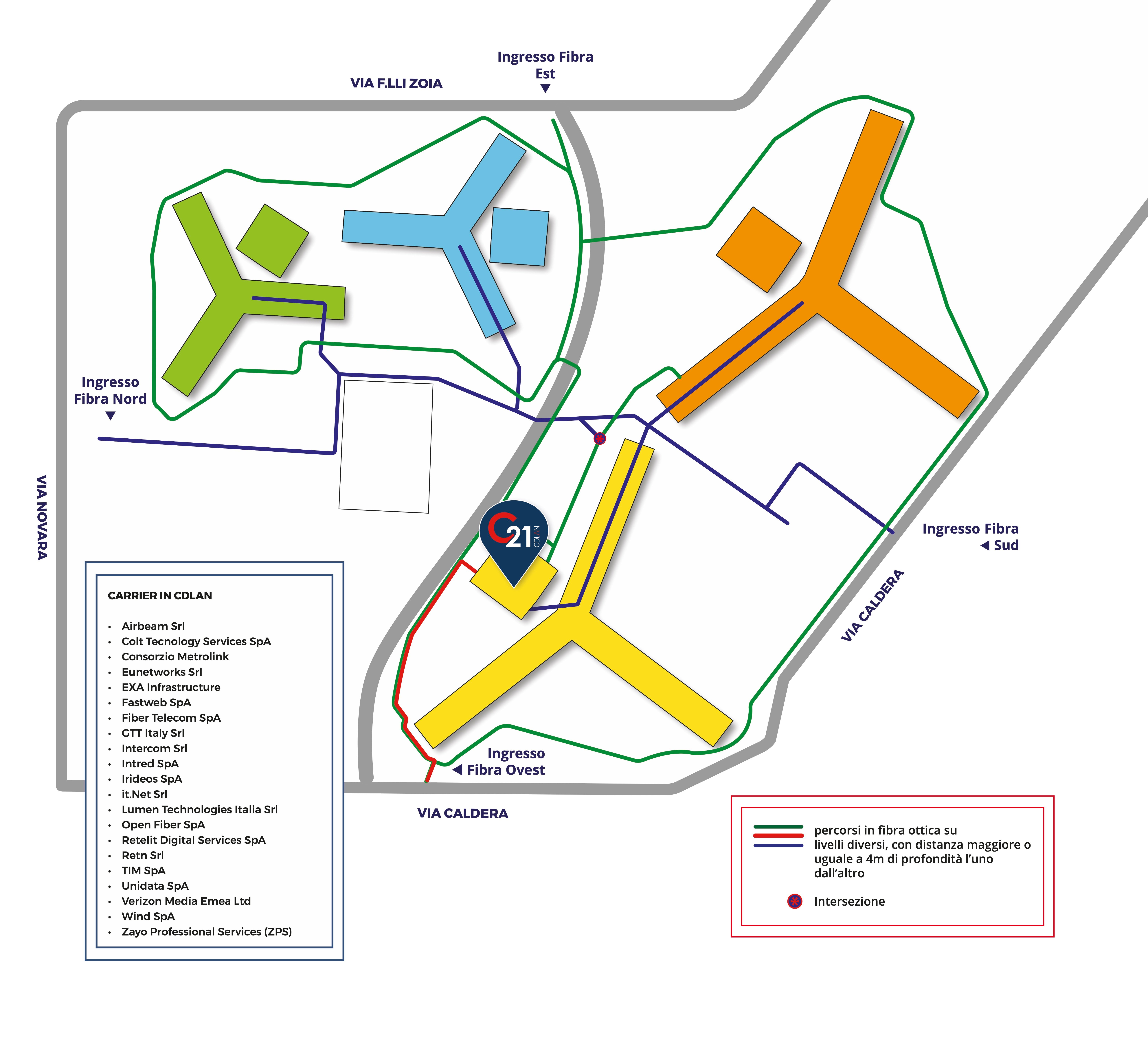 Mappa Interconnessioni CDLAN in Campus - ITA