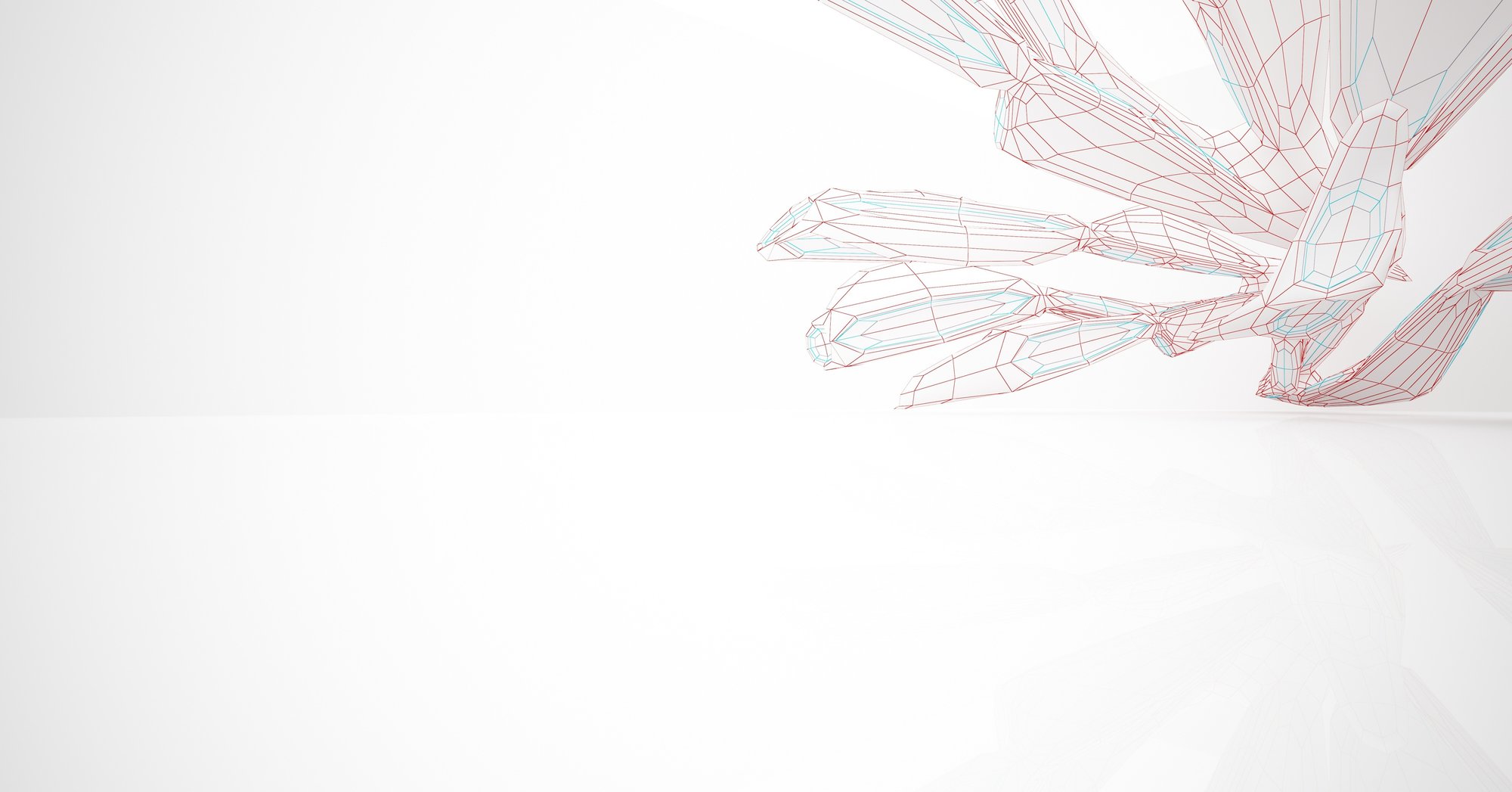 abstract-drawing-white-parametric-interior-polygon-black-drawing-3d-illustration-rendering